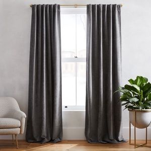 West Elm Velvet Curtains in Metal (not blackout) 48x96